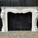 Regency style fireplace in white Carrara marble, circa 1880