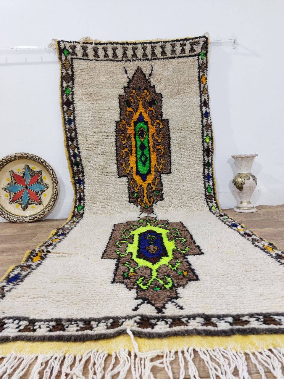 Handcrafted Moroccan Berber Rug 217 X 88