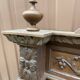 Renaissance style castle hunting mirror Louis XIII carved oak 1880