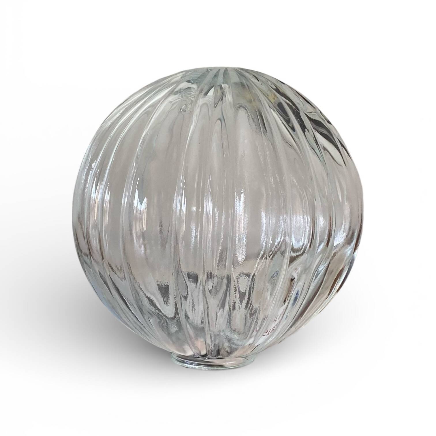 Old transparent glass globe for wall lamp chandelier.