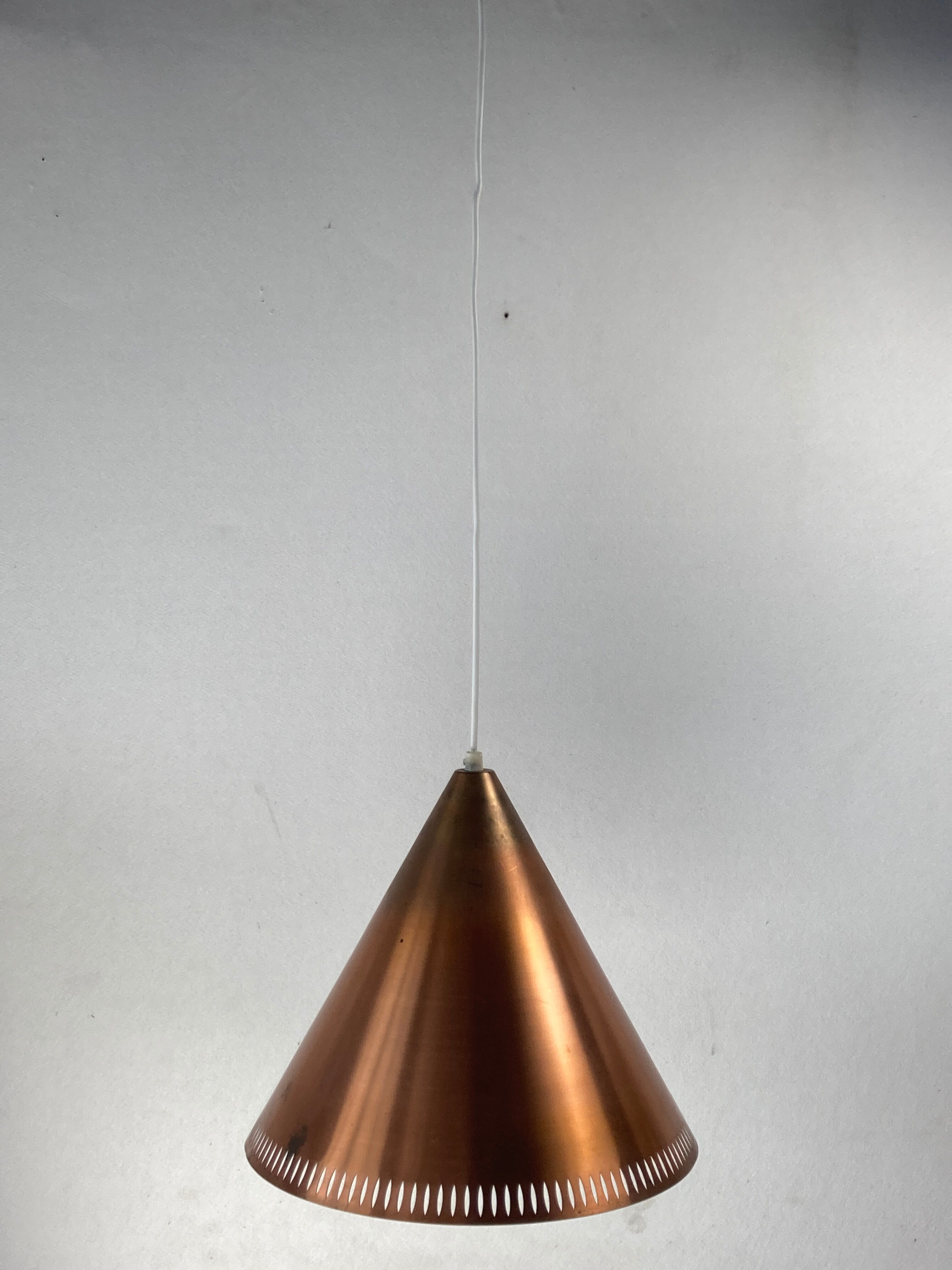 Perforated copper hanging pendant, Nordisk Solar, Denmark