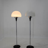 Pair of two floor lamps by Jaroslav Bejvl for Lidokov, 1960s