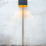 Brass, marble and leather lamp designed by Trussardi Atelier Anni 2000 For the theatre restaurant in