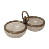 Aperitif servant, glass and silver metal