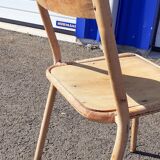 Metal and vintage wood chairs