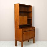 Scandinavian bookcase with bar compartment