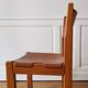 Elm and leather chair, Maison Regain, 1970/80