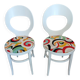 set of 2 restored Baumann Mouette chairs