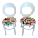 set of 2 restored Baumann Mouette chairs