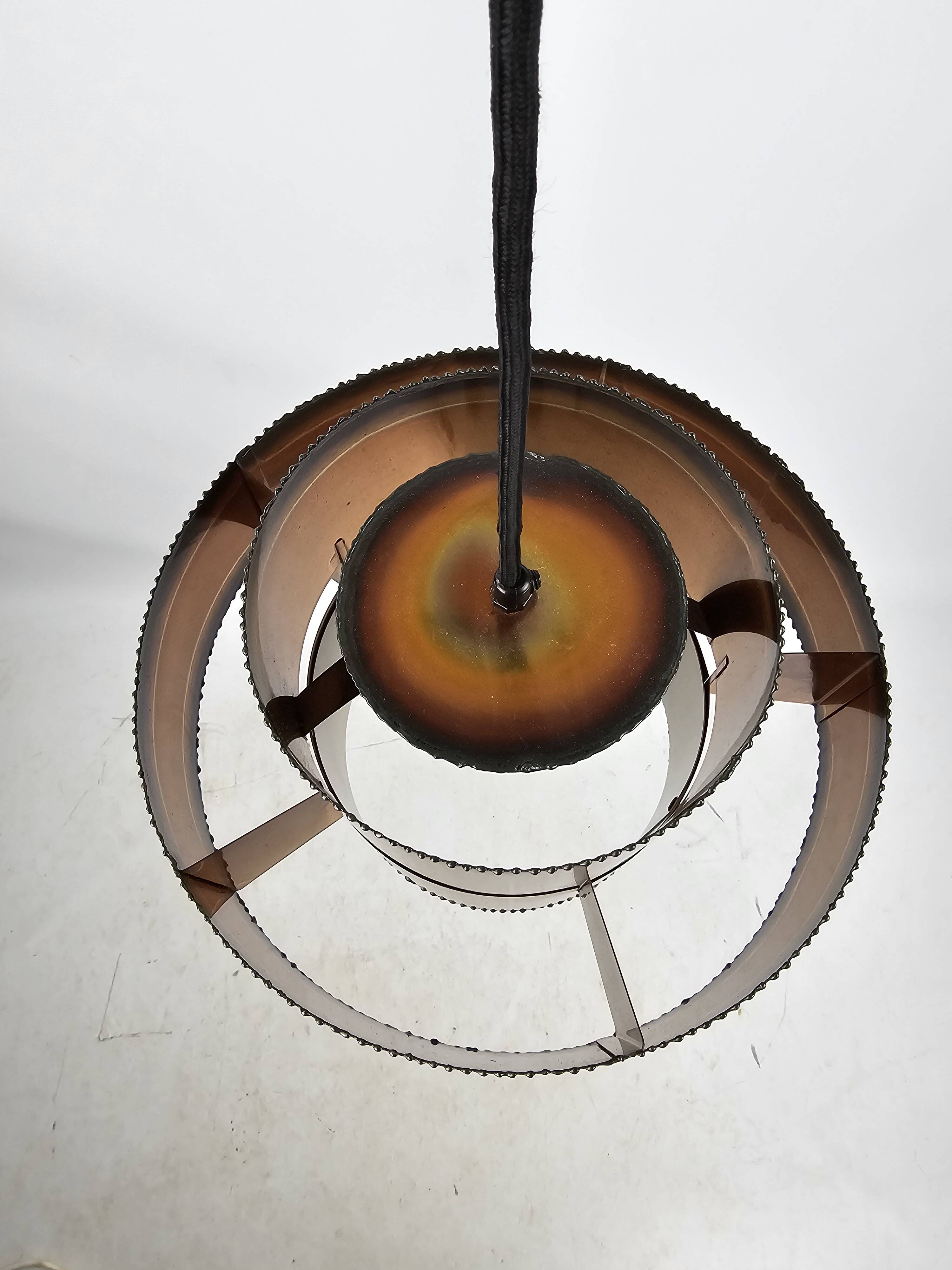 Lampe à suspension Sven Aage Holm Sørensen cuivre années 1960 Danemark