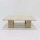 Mid century italian modern travertine coffee table 1970s