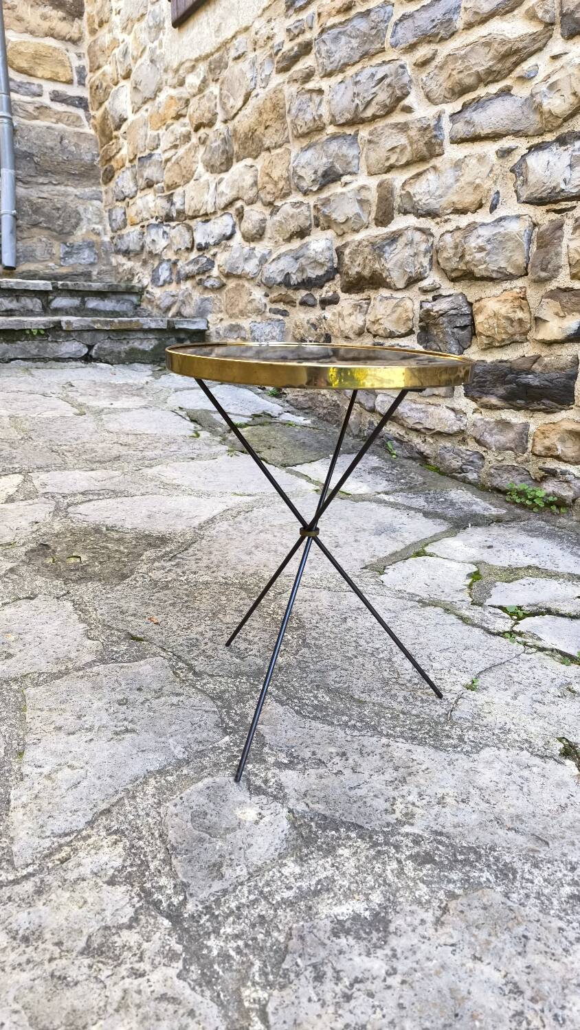 Tripod side table by Mechanical Mirror Works Inc 1950