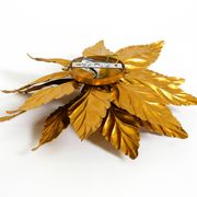 Rare large gold-plated Hans Kögl Florentine-style ceiling or wall lamp from