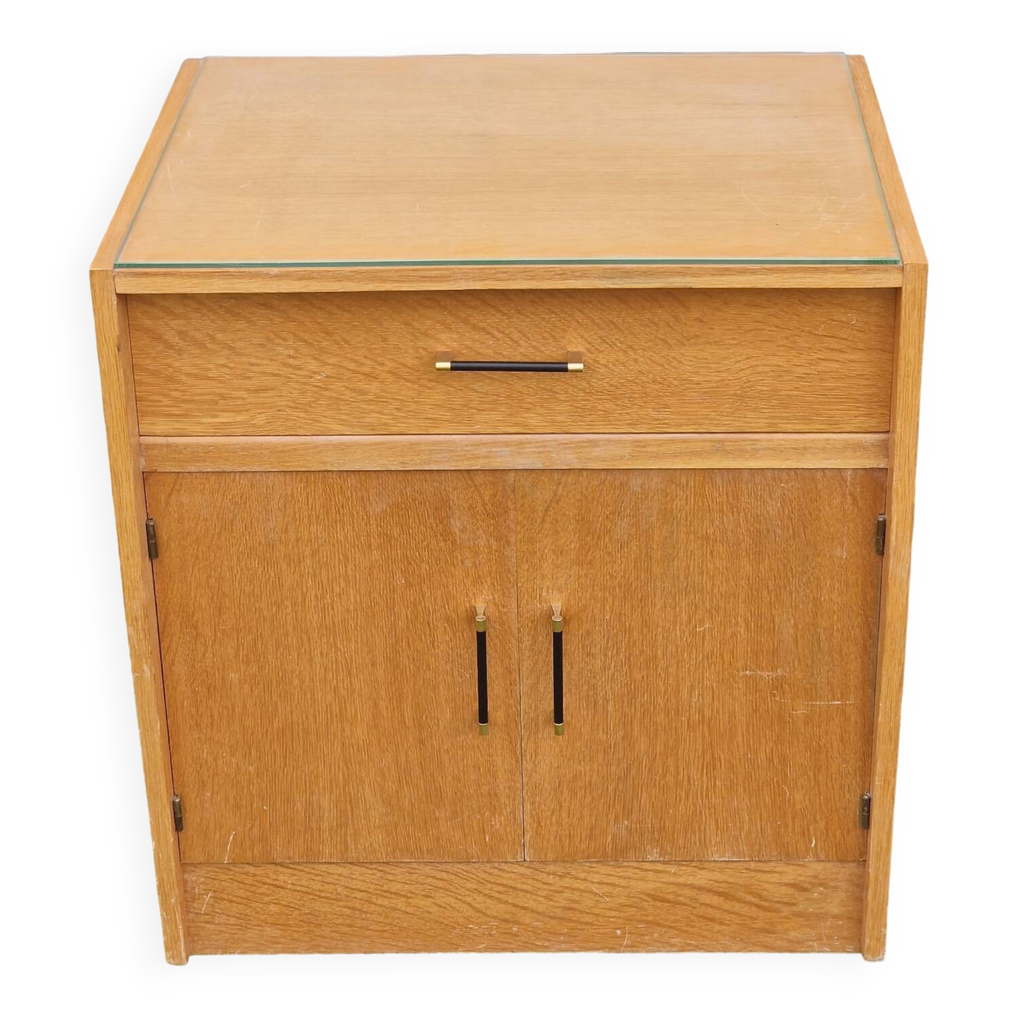 Small vintage oak veneer sideboard from the 1960s