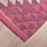 3x12 Pink & Beige Kilim Runner Rug 84x347Cm SK 34619