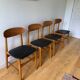 4 chaises danoises années 50