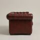 Vintage 3-seater Chesterfield sofa in burgundy leather - teak frame, 1960s.