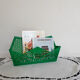 Vintage green plastic mail rack, 50s