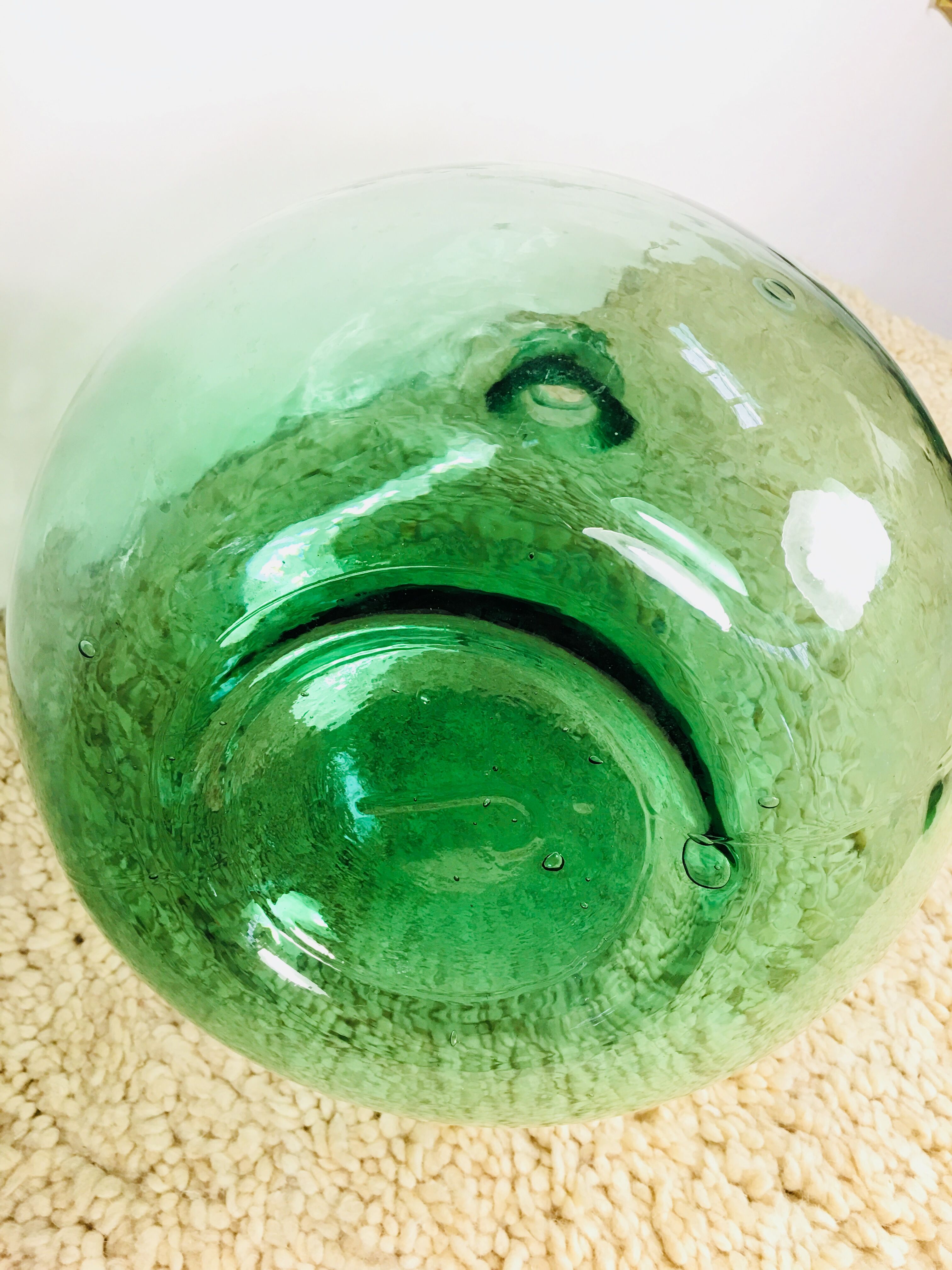 Bluish green demijohn 10 litres