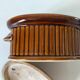 Small vintage oval terrine in caramel ceramic