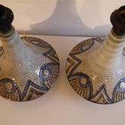Pair of Danish ceramic lamps by Arne Fine Nielsen, 1970.