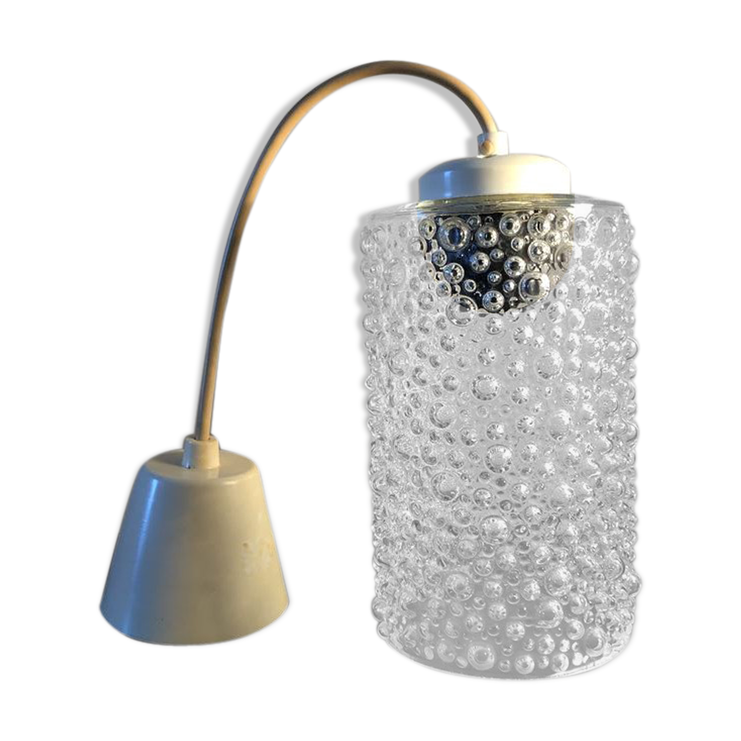 Vintage glass hanging lamp