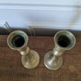 Pair of brass candlesticks