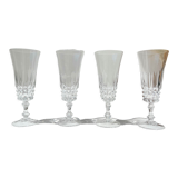 4 Arques crystal flutes, Tuileries model