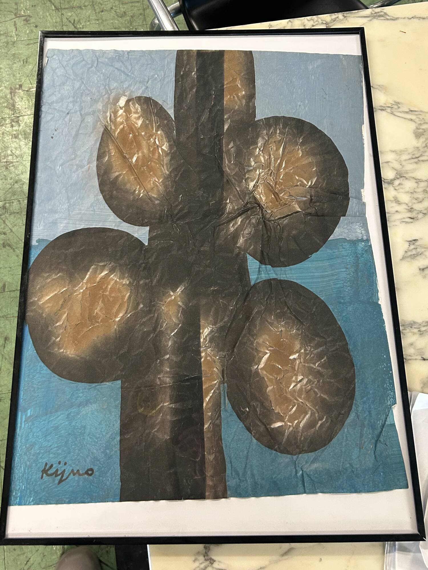 embossed paper work Kijno 1980