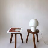 Paire tabourets de ferme tripodes vintage