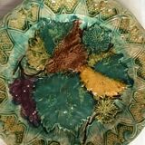 Old plates in 20th-century Sarreguemines dabbling