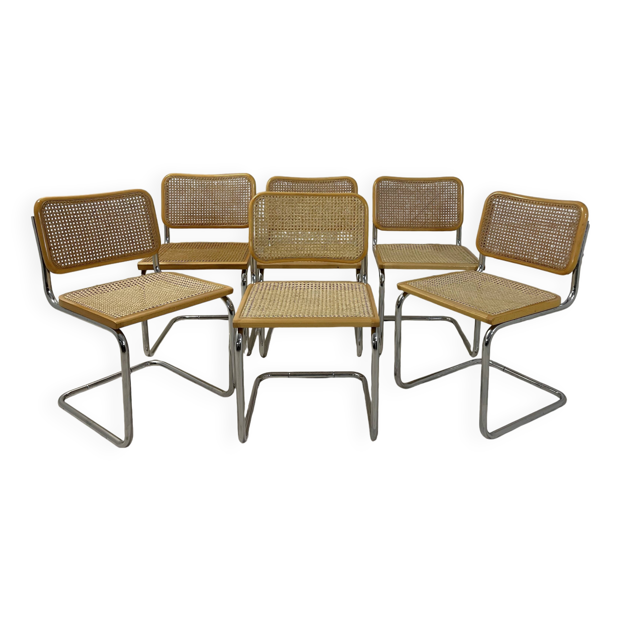 6 Cesca B32 Chairs Marcel Breuer