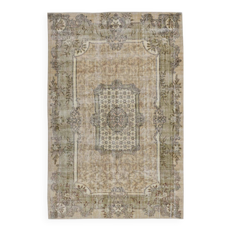 Rug For Living Room Cream Brown Vintage Rug, 209x319Cm