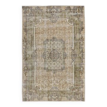 Rug For Living Room Cream Brown Vintage Rug, 209x319Cm