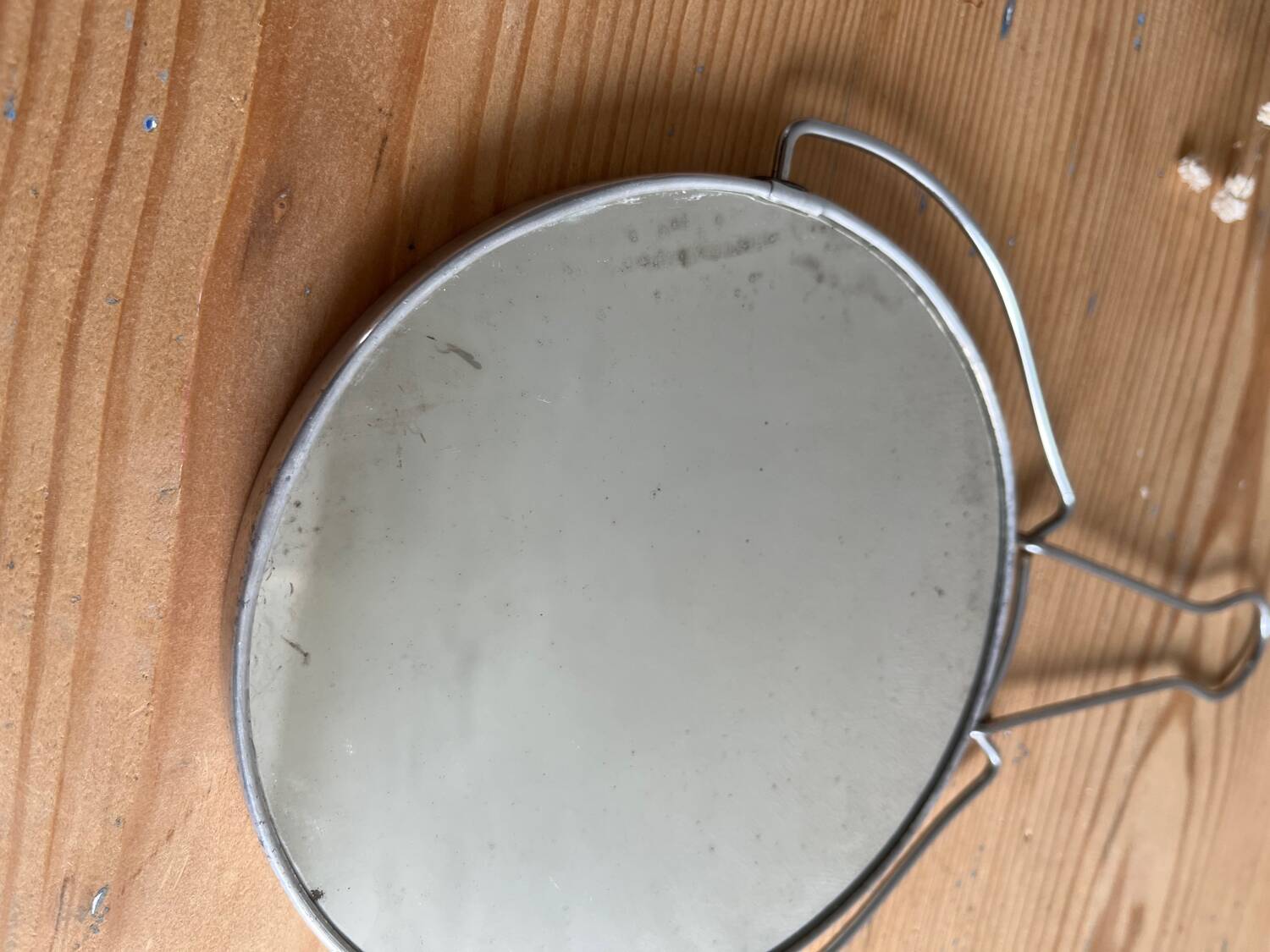 Vintage round barber mirror