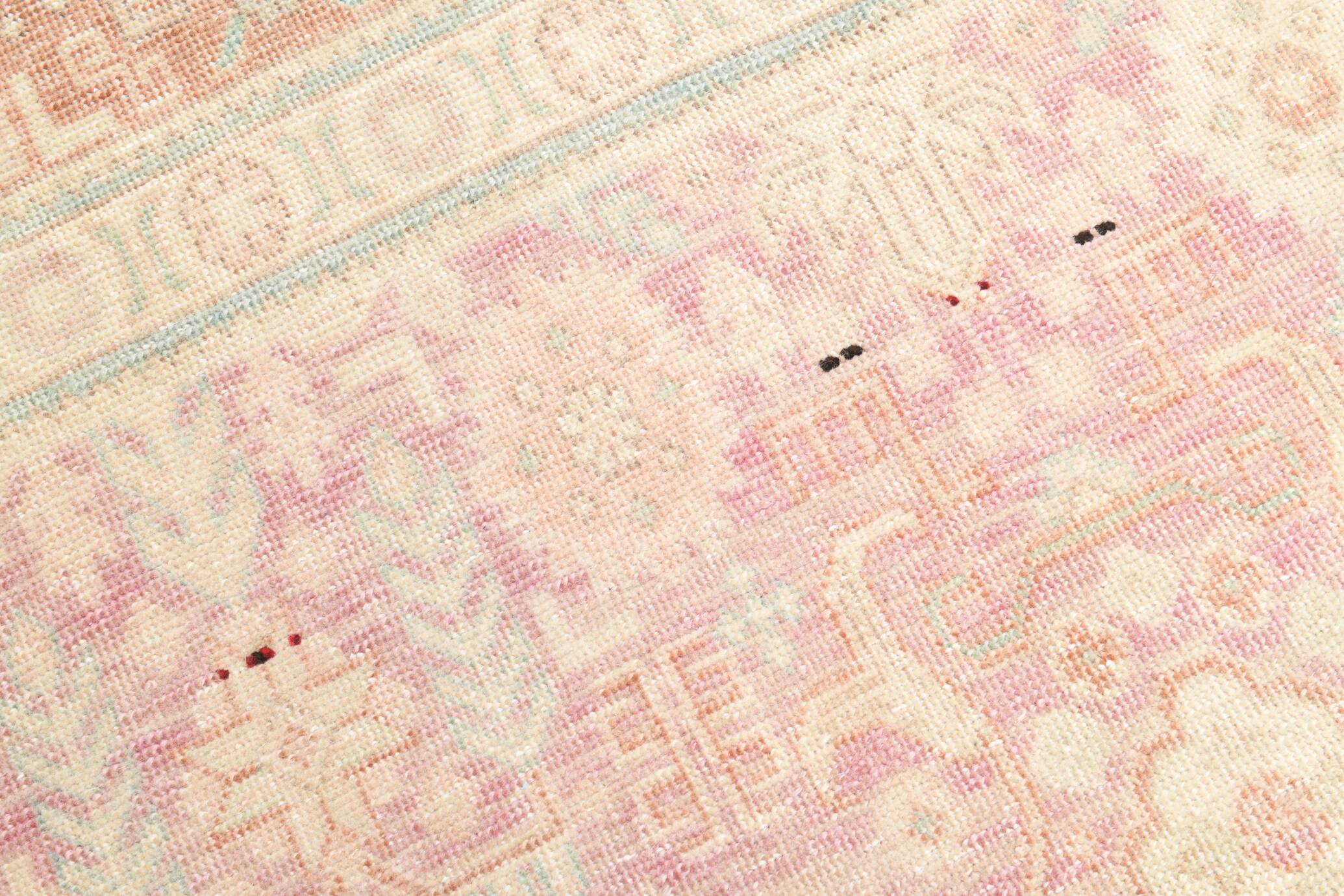 Shades Of Pale Pink Persian Runner Rug