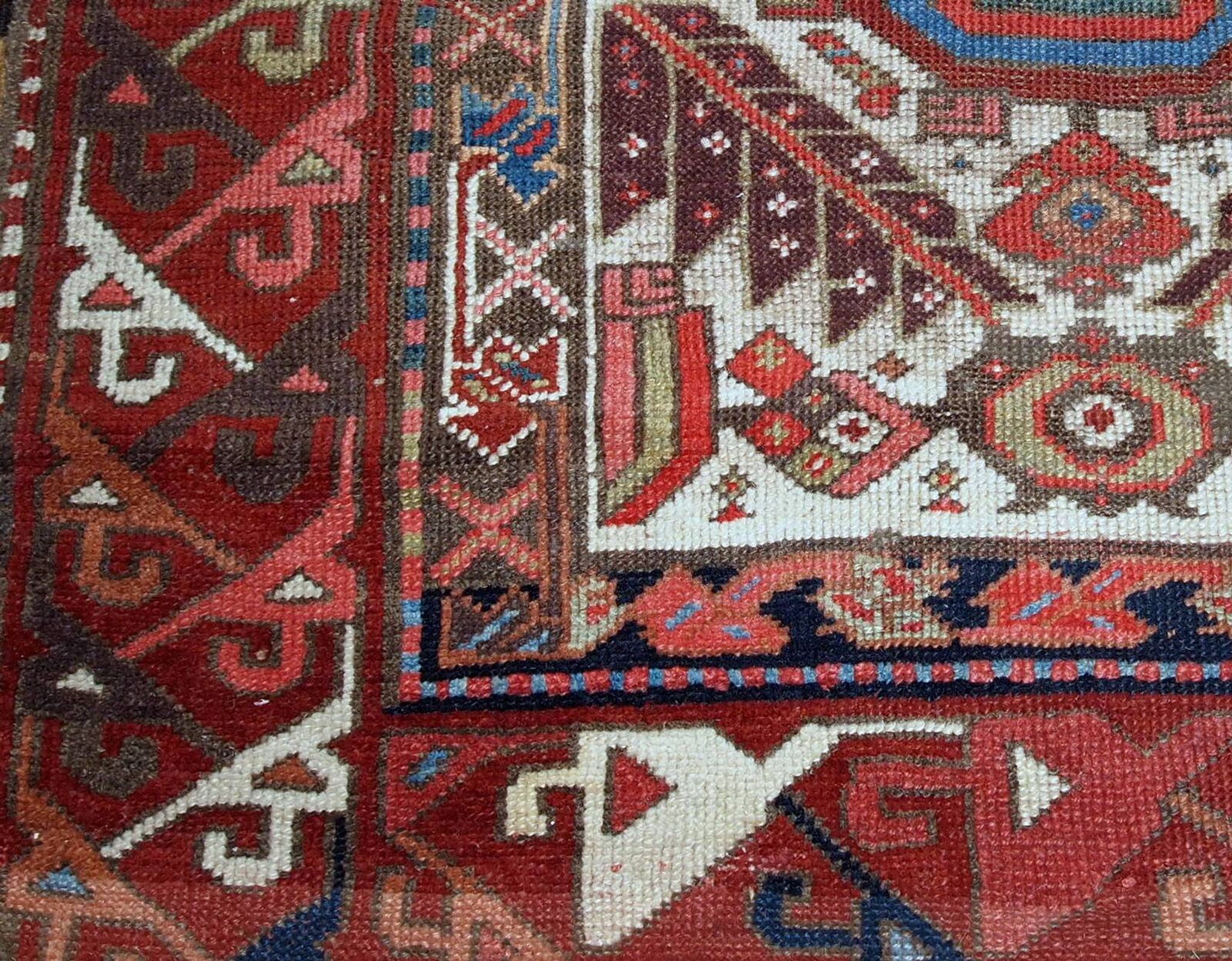 Handmade antique collectible Northwest Persian runner 4' x 14.3' (122cm x 436cm) 1840s - 1B658