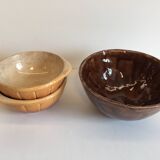 Lot of 3 old eared and artisanal bowls