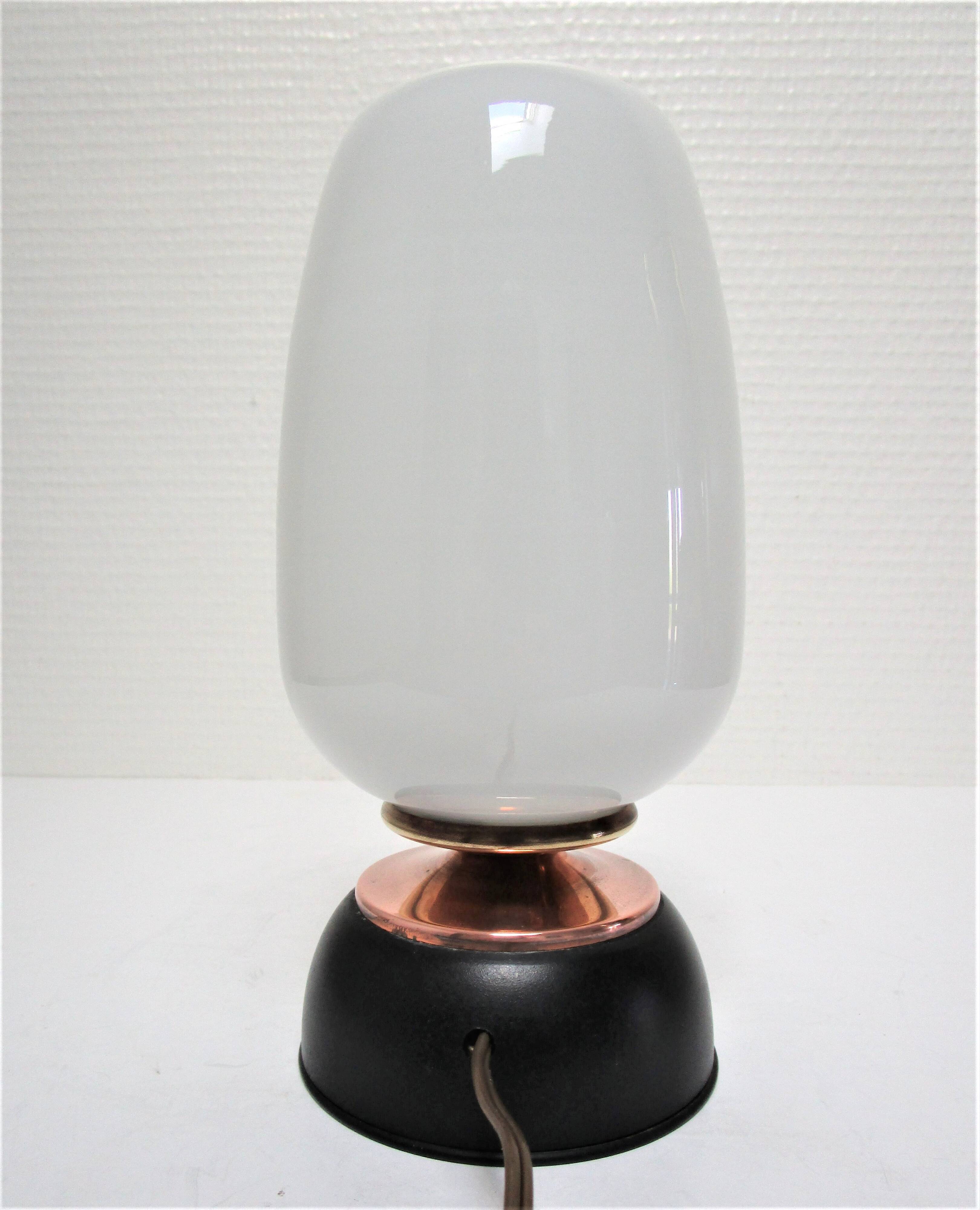 60s design opaline night light lamp