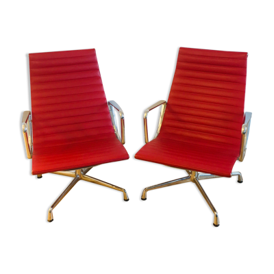 Paire de fauteuils  EA116 aluminium par Charles & Ray Eames édition vitra