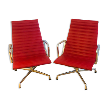 Paire de fauteuils  EA116 aluminium par Charles & Ray Eames édition vitra