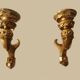 Pair of Gilded Wooden Wall Sconces, Mid-19th Century