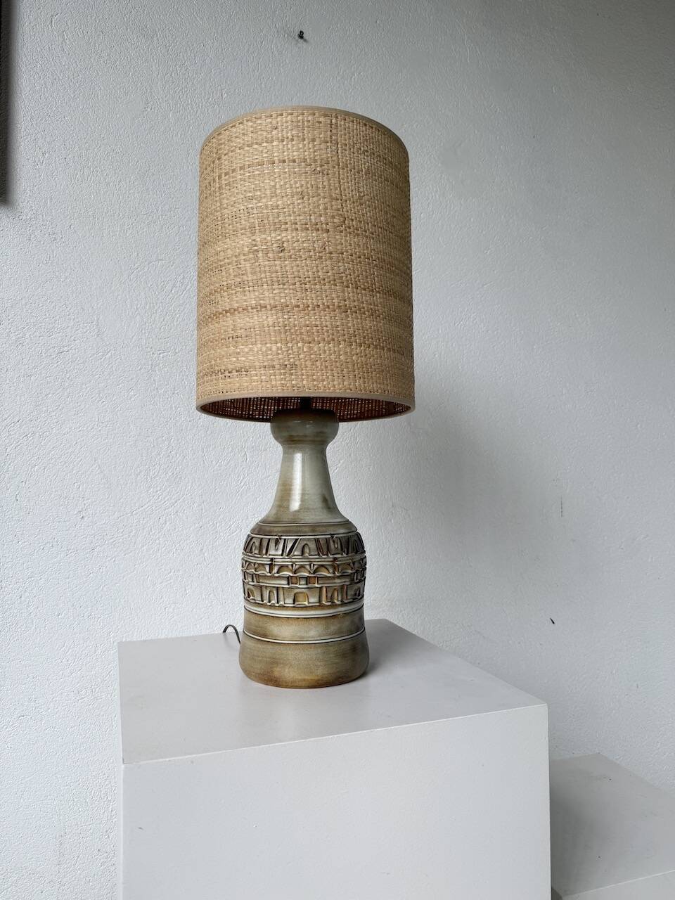Ceramic table lamp by Marius Bessone