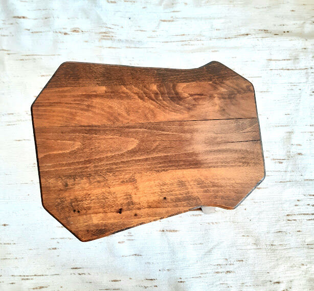 Brutalist wooden stool 1950