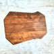 Tabouret de traite brutaliste en bois 1950