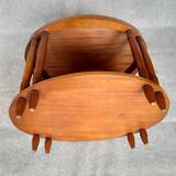 Table basse ovale d'époque art déco