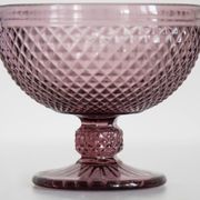 Vintage purple glass sugar bowl from the mid-century, Italy, 1960s.