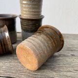 6 tasses à café en terre cuite 