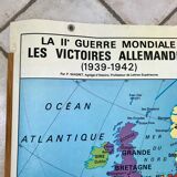 school map Librairie Armand Colin Reinhart and Wagret La France from 1939 to 1945 / 2nd GM 1970