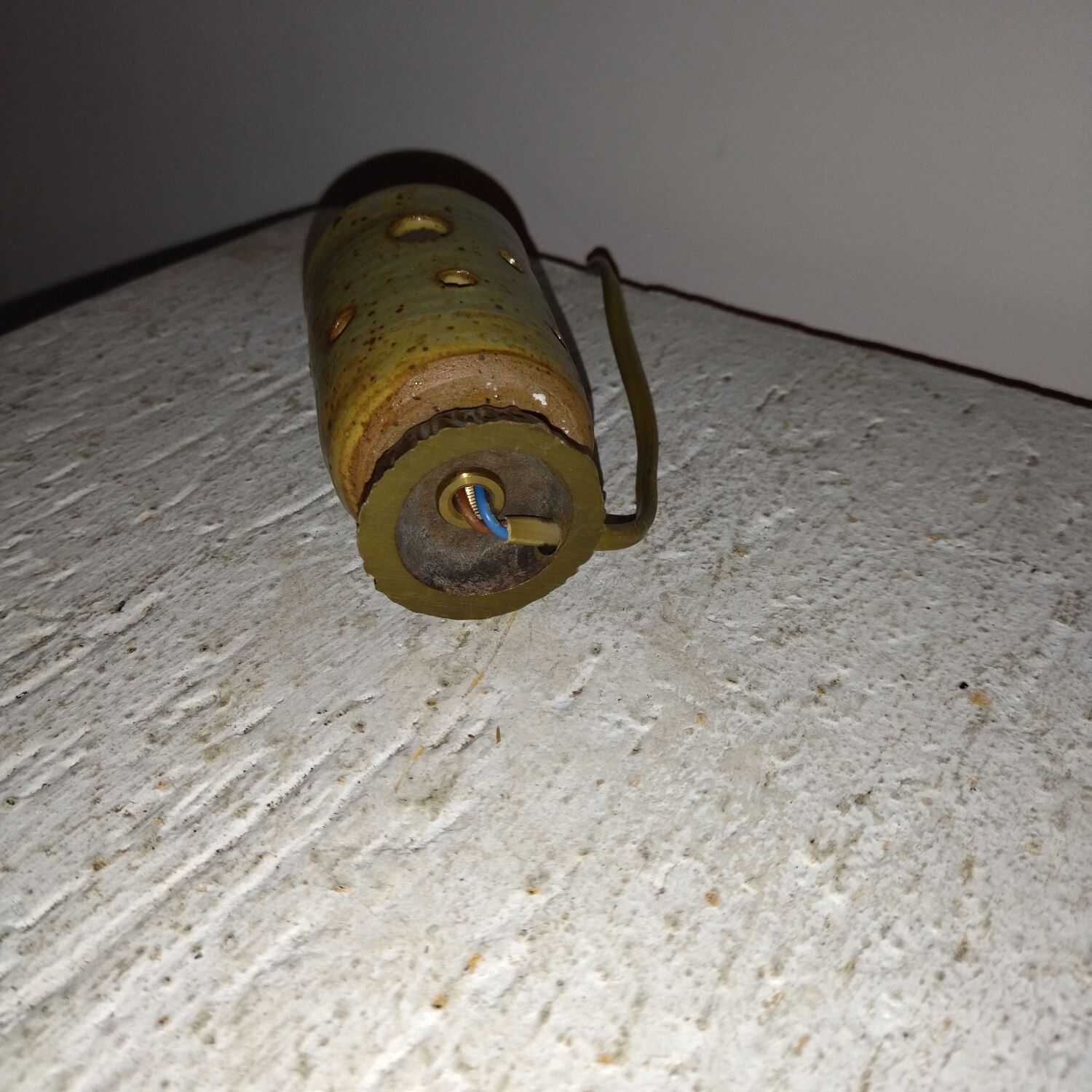 Night light 50s stoneware and bronze